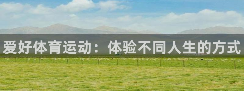 yy易游官方集团官网:爱好体育运动:体验不同人生的方式